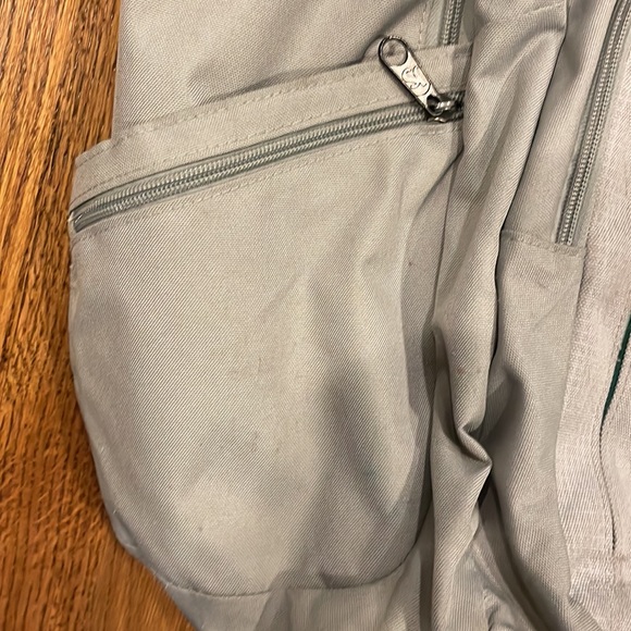 Jansport backpack gray with light green accents - Picture 4 of 12